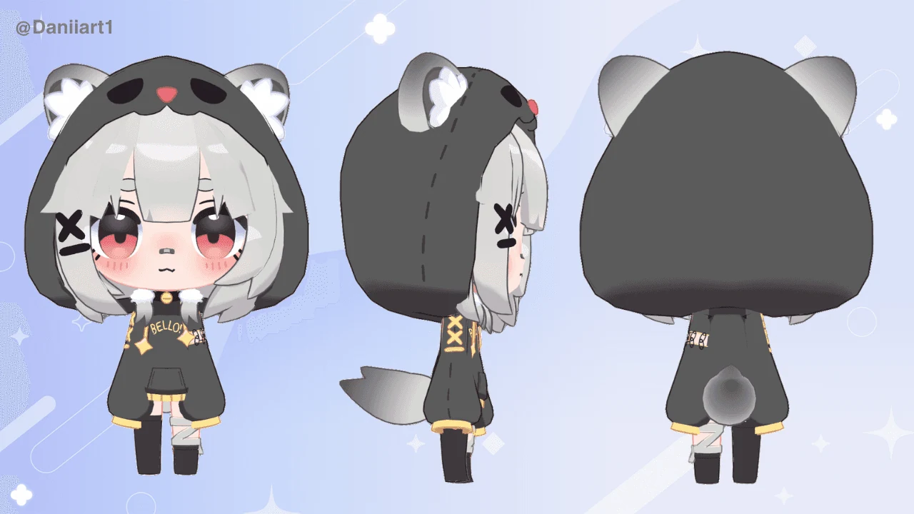 Nyufie mascot reference sheet